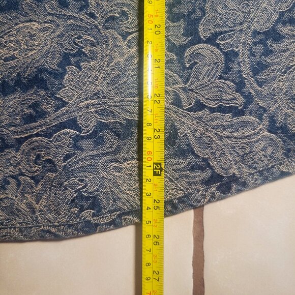 Chico's Travelers Collection Crushed Brocade Blue/Goldish Jacket - Sz 3 (XL/16) - Picture 12 of 12